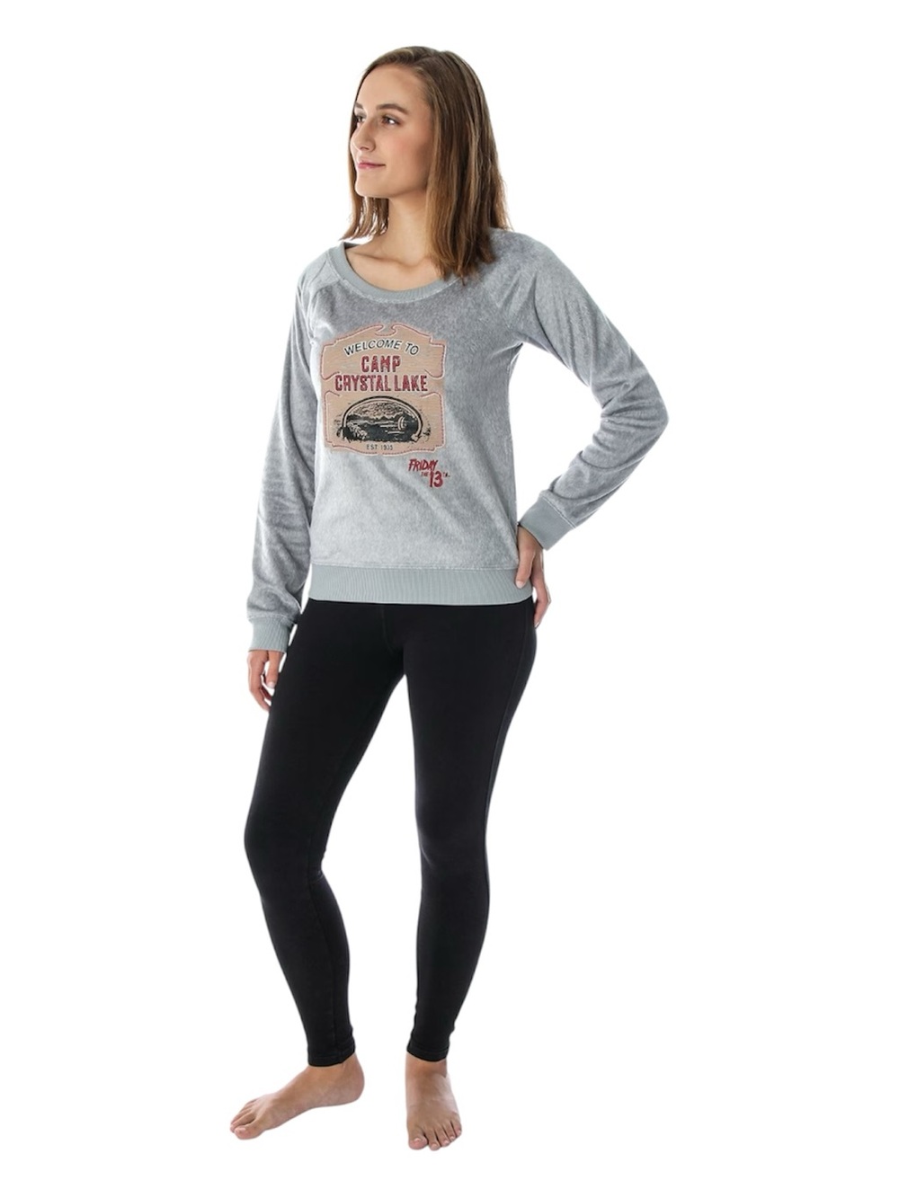 Friday the 13th Camp Crystal Lake Pajama/lounge Top - Picture 3 of 9